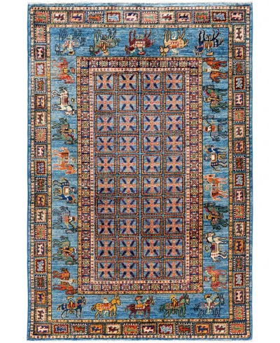 Adorn Hand Woven Rugs Serapi M0103-296 4'x5'11" Area Rug In Blue