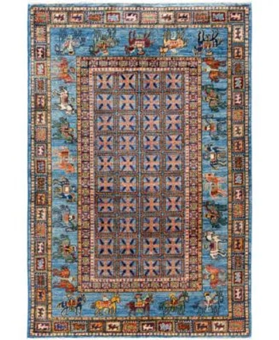 Adorn Hand Woven Rugs Serapi M0103 296 Rug Collection In Blue