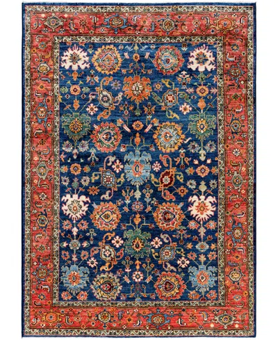 Adorn Hand Woven Rugs Serapi M0103-297 4'3"x6'1" Area Rug In Blue