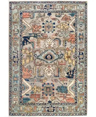 Adorn Hand Woven Rugs Serapi M0103 298 Rug Collection In Gray