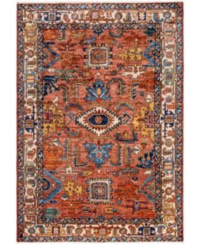 Adorn Hand Woven Rugs Serapi M0103 300 Rug Collection In Red