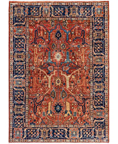 Adorn Hand Woven Rugs Serapi M0103-302 4'2"x5'10" Area Rug In Red
