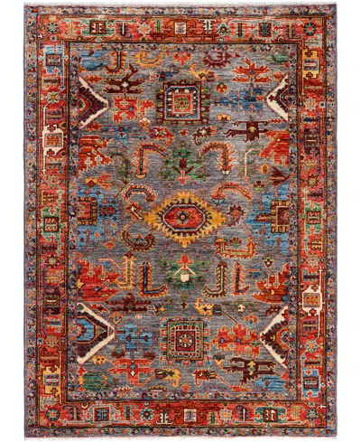 Adorn Hand Woven Rugs Serapi M0103-305 4'2"x5'10" Area Rug In Gray