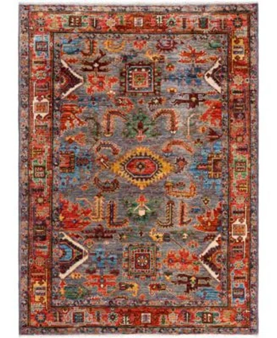 Adorn Hand Woven Rugs Serapi M0103 305 Rug Collection In Gray