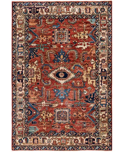 Adorn Hand Woven Rugs Serapi M0103-313 4'2"x6'3" Area Rug In Red