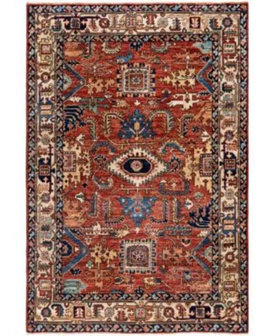 Adorn Hand Woven Rugs Serapi M0103 313 Rug Collection In Red