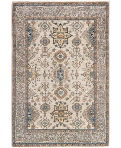 Adorn Hand Woven Rugs Serapi M0103 314 Rug Collection In Gray