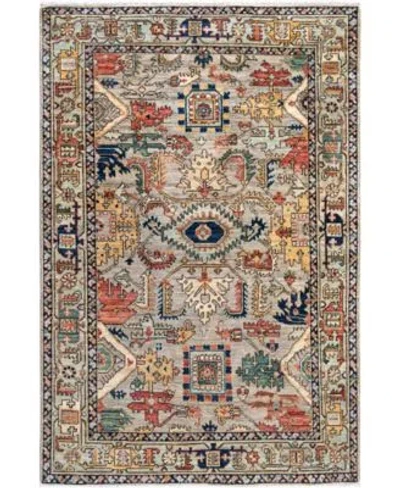Adorn Hand Woven Rugs Serapi M0103 315 Rug Collection In Gray