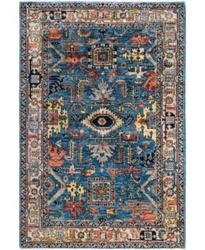 Adorn Hand Woven Rugs Serapi M0103 317 Rug Collection In Blue