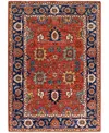 Adorn Hand Woven Rugs Serapi M0103-318 4'3"x5'11" Area Rug In Red