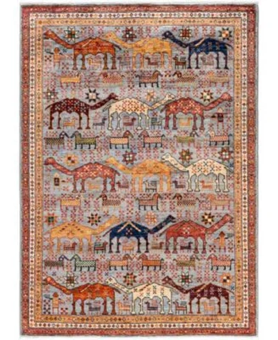 Adorn Hand Woven Rugs Serapi M0103 319 Rug Collection In Gray
