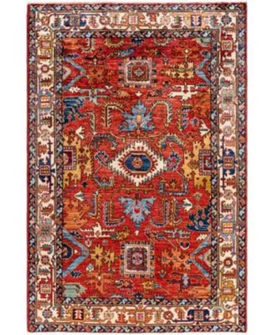 Adorn Hand Woven Rugs Serapi M0103 321 Rug Collection In Red