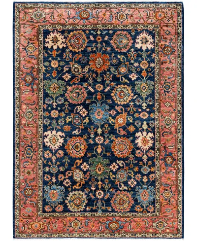 Adorn Hand Woven Rugs Serapi M0103-322 4'3"x5'10" Area Rug In Blue