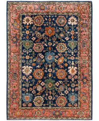 Adorn Hand Woven Rugs Serapi M0103 322 Rug Collection In Blue