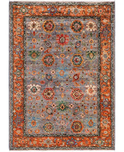 Adorn Hand Woven Rugs Serapi M0103-327 4'3"x5'11" Area Rug In Gray