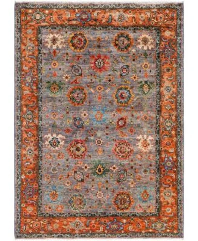 Adorn Hand Woven Rugs Serapi M0103 327 Rug Collection In Gray