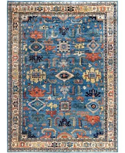 Adorn Hand Woven Rugs Serapi M0103 59 Rug Collection In Blue