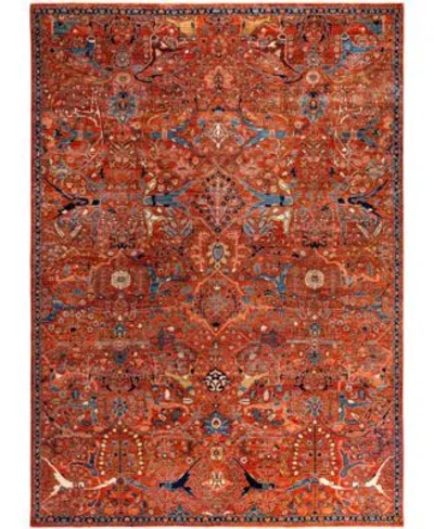 Adorn Hand Woven Rugs Serapi M0103 60 Rug Collection In Orange