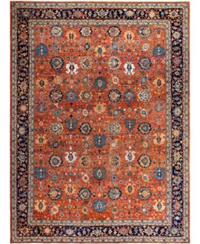Adorn Hand Woven Rugs Serapi M0103 66 Rug Collection In Orange