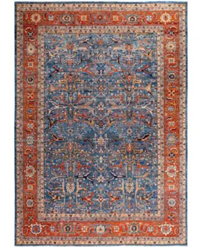 Adorn Hand Woven Rugs Serapi M0103 67 Rug Collection In Blue