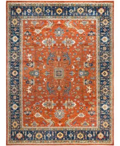 Adorn Hand Woven Rugs Serapi M0103 69 Rug Collection In Orange