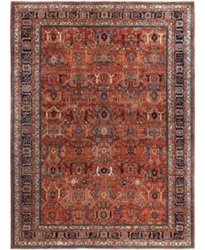 Adorn Hand Woven Rugs Serapi M0103 75 Rug Collection In Orange