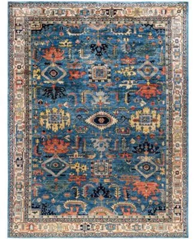 Adorn Hand Woven Rugs Serapi M0103 84 Rug Collection In Blue
