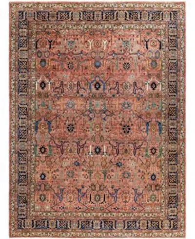 Adorn Hand Woven Rugs Serapi M0103 86 Rug Collection In Pink