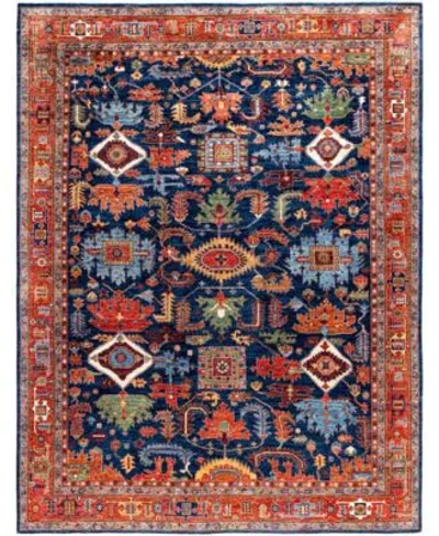 Adorn Hand Woven Rugs Serapi M0103 88 Rug Collection In Blue