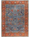 Adorn Hand Woven Rugs Serapi M0103 99 Rug Collection In Blue