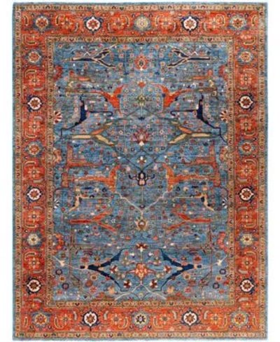 Adorn Hand Woven Rugs Serapi M0103 99 Rug Collection In Blue