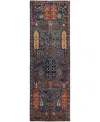 Adorn Hand Woven Rugs Serapi M1945 2'8''x8'1'' Runner Area Rug In Light Blue