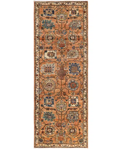 Adorn Hand Woven Rugs Serapi M1945 2'9''x7'10'' Runner Area Rug In Red