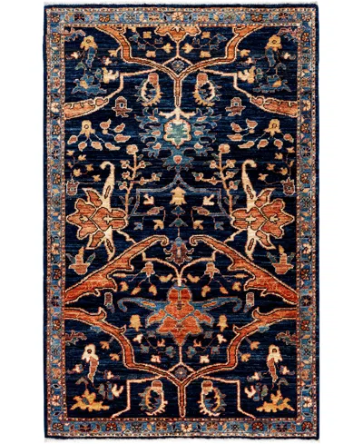 Adorn Hand Woven Rugs Serapi M1945 3'1''x4'10'' Area Rug In Blue