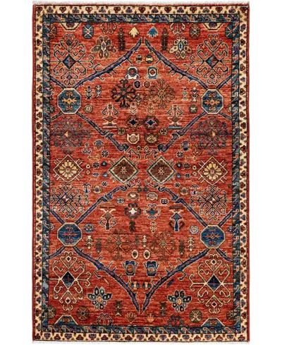 Adorn Hand Woven Rugs Serapi M1945 3'1''x4'10'' Area Rug In Red