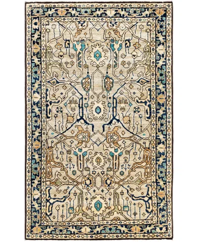 Adorn Hand Woven Rugs Serapi M1945 3'1''x5'1'' Area Rug In Light Gray