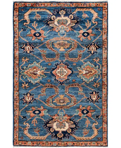 Adorn Hand Woven Rugs Serapi M1945 3'2''x4'11'' Area Rug In Light Blue