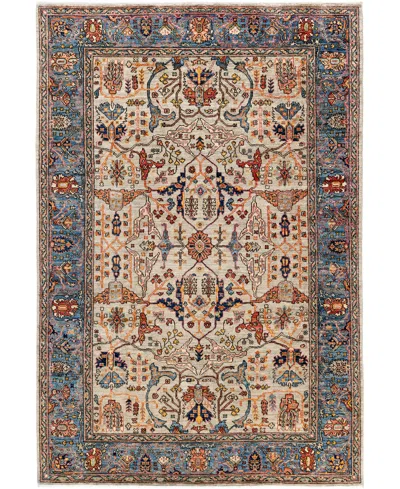 Adorn Hand Woven Rugs Serapi M1945 5'11''x8'9'' Area Rug In Light Gray
