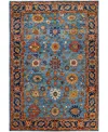 Adorn Hand Woven Rugs Serapi M1945 6'2''x9' Area Rug In Light Blue