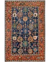 Adorn Hand Woven Rugs Serapi M1945 6'3''x9'2'' Area Rug In Blue