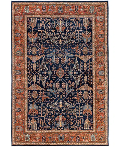 Adorn Hand Woven Rugs Serapi M1945 6'x8'11'' Area Rug In Blue