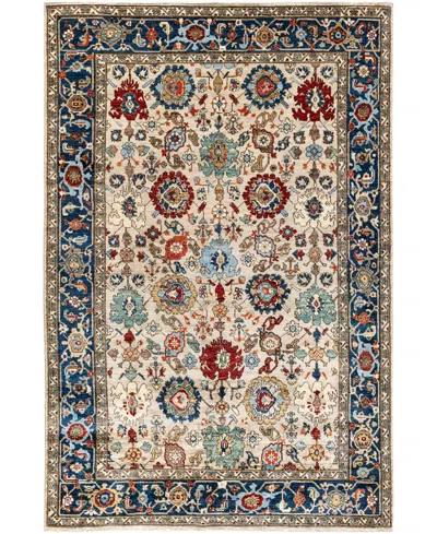 Adorn Hand Woven Rugs Serapi M1945 6'x9' Area Rug In Ivory