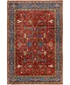 Adorn Hand Woven Rugs Serapi M1945 6'x9' Area Rug In Red