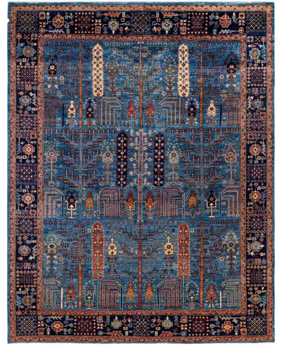 Adorn Hand Woven Rugs Serapi M1945 7'11''x10'2'' Area Rug In Light Blue