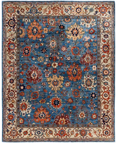 Adorn Hand Woven Rugs Serapi M1945 7'11''x9'10'' Area Rug In Light Blue