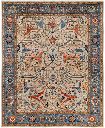 Adorn Hand Woven Rugs Serapi M1945 7'11''x9'10'' Area Rug In Light Gray