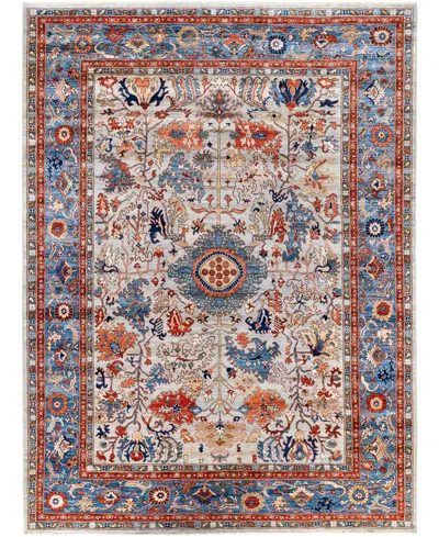 Adorn Hand Woven Rugs Serapi M1945 8'11''x11'11'' Area Rug In Light Gray