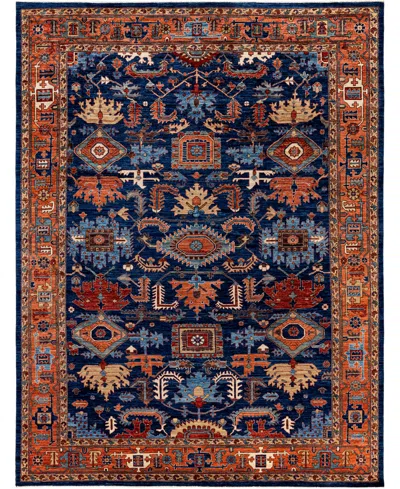 Adorn Hand Woven Rugs Serapi M1945 8'11''x11'9'' Area Rug In Blue