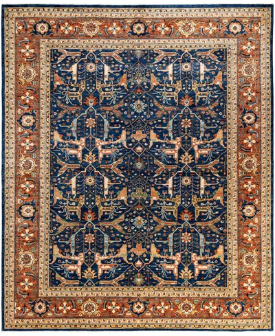 Adorn Hand Woven Rugs Serapi M1945 8'1''x9'9'' Area Rug In Blue