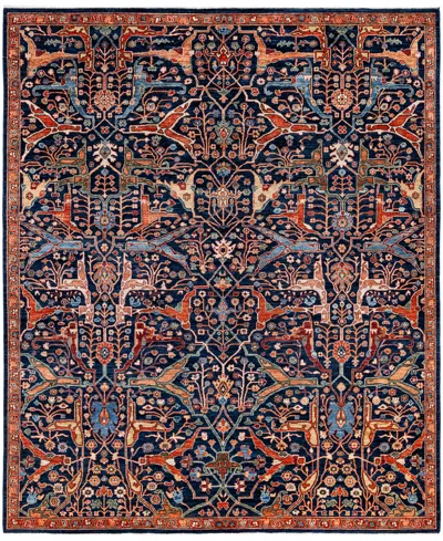Adorn Hand Woven Rugs Serapi M1945 8'x9'9'' Area Rug In Blue
